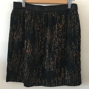 GAP black and mustard pleated skirt